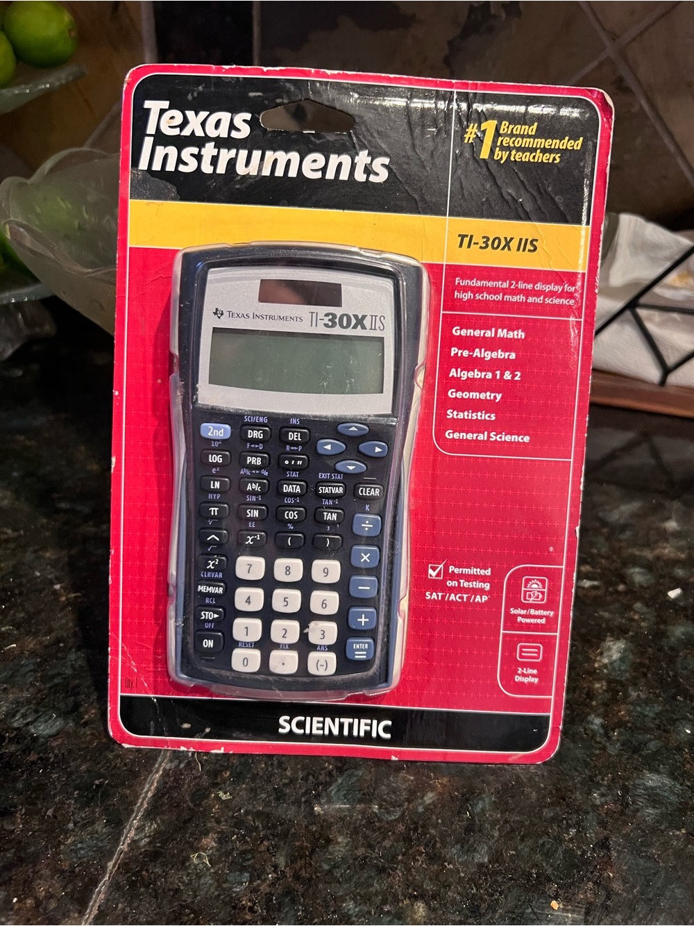 Texas Instruments TI-30X IIS Scientific Calculator - Black and White